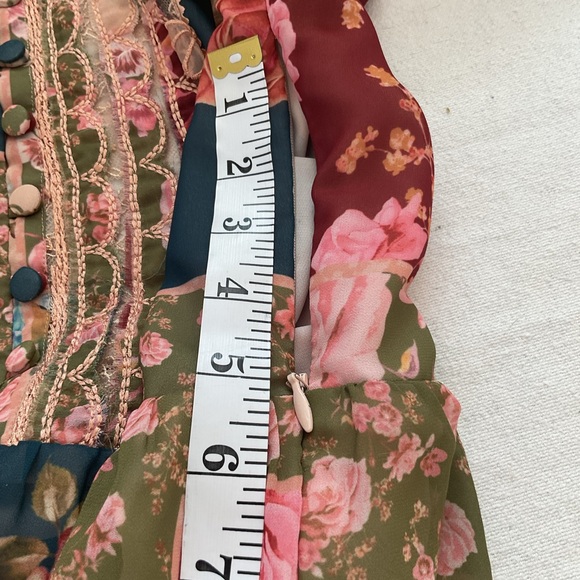 Sachin + Babi Patchwork Multicolor Floral Print Mini Dress Size Medium - Picture 13 of 15